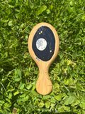 Full moon mini hand painted hairbrush