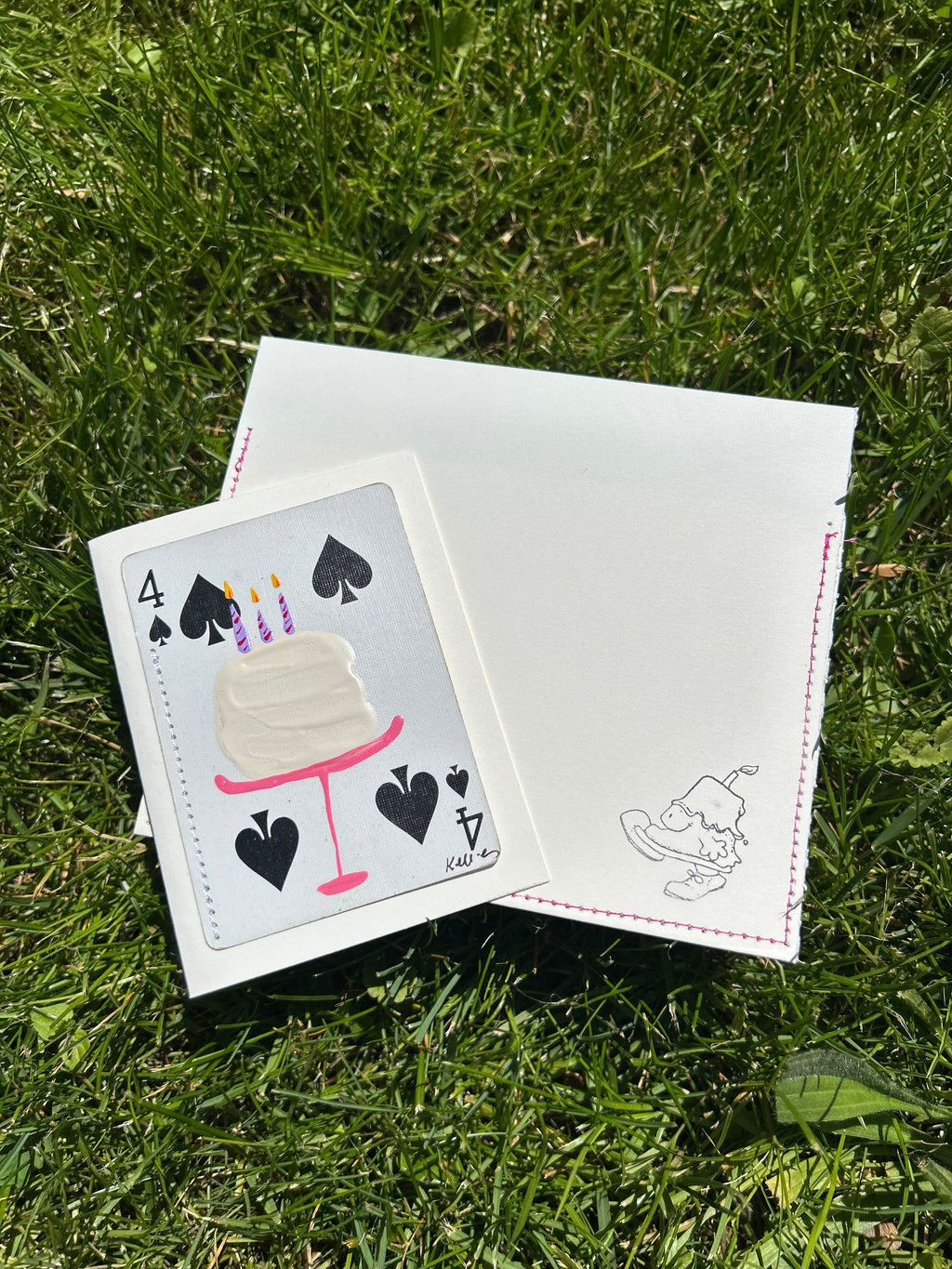 Birthday cake note card