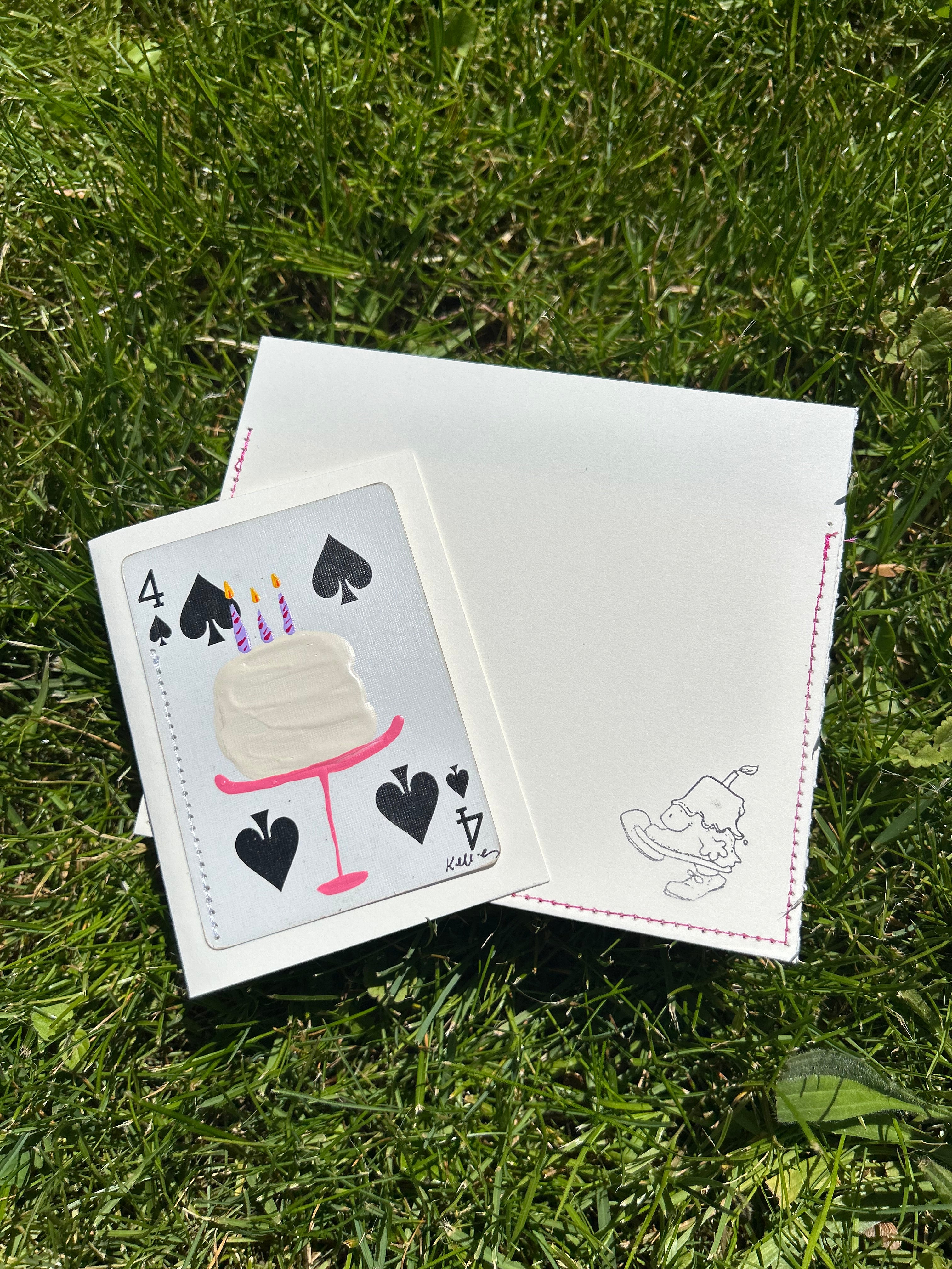 Birthday cake note card