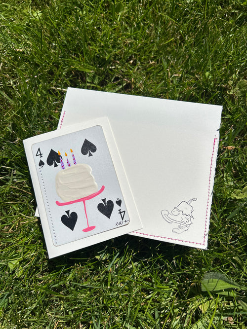 Birthday cake note card