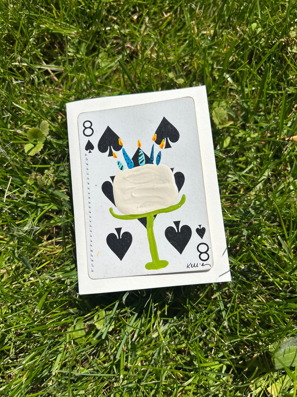 Birthday cake note card