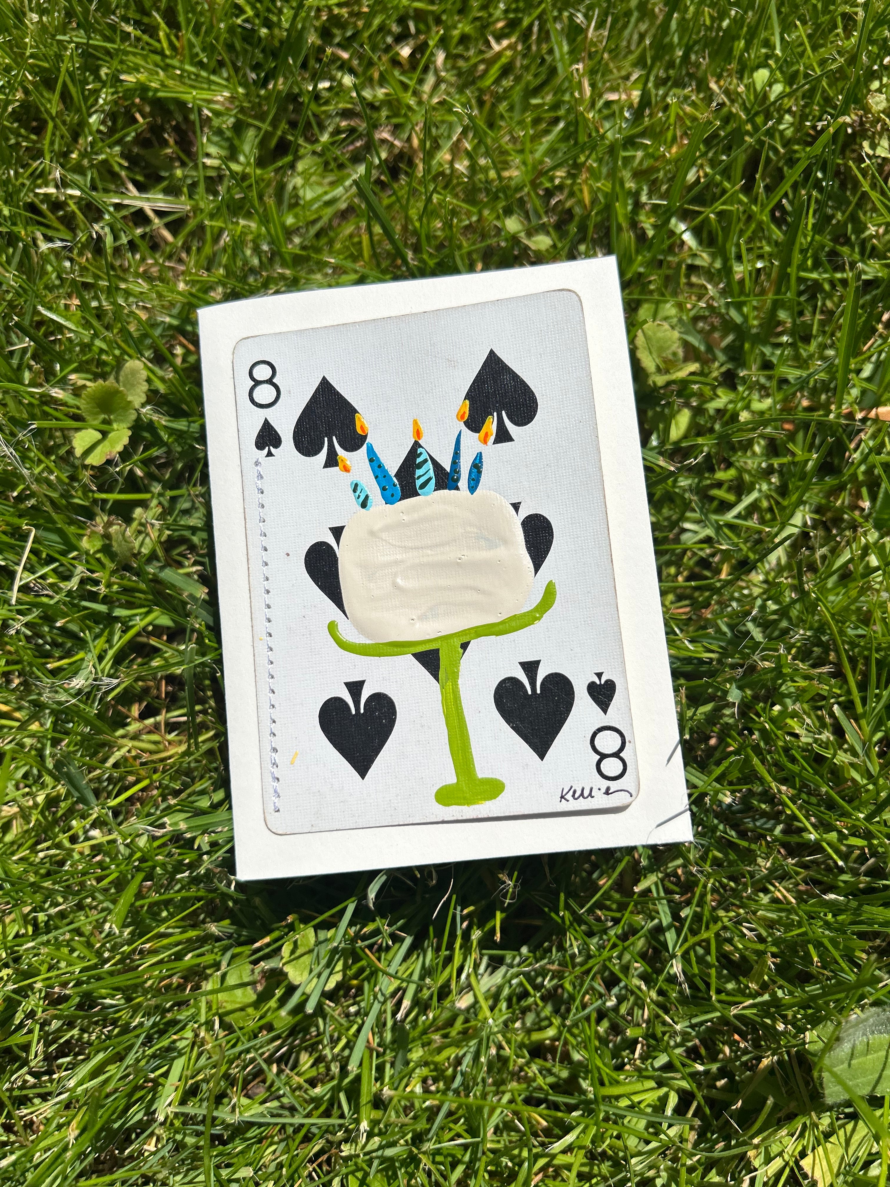 Birthday cake note card
