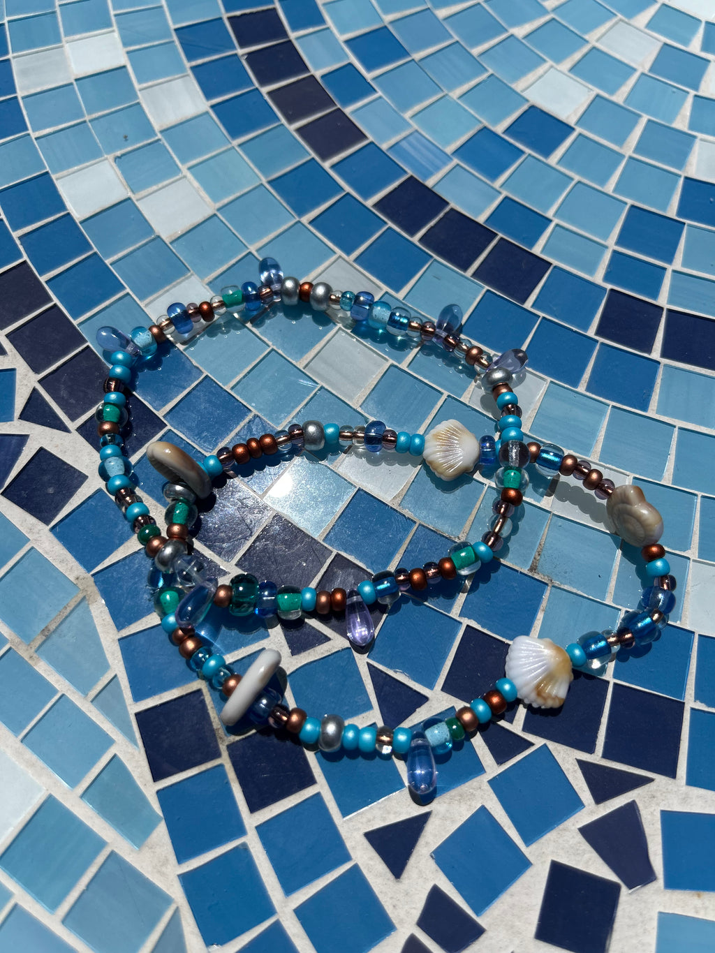 Beachy blue anklet