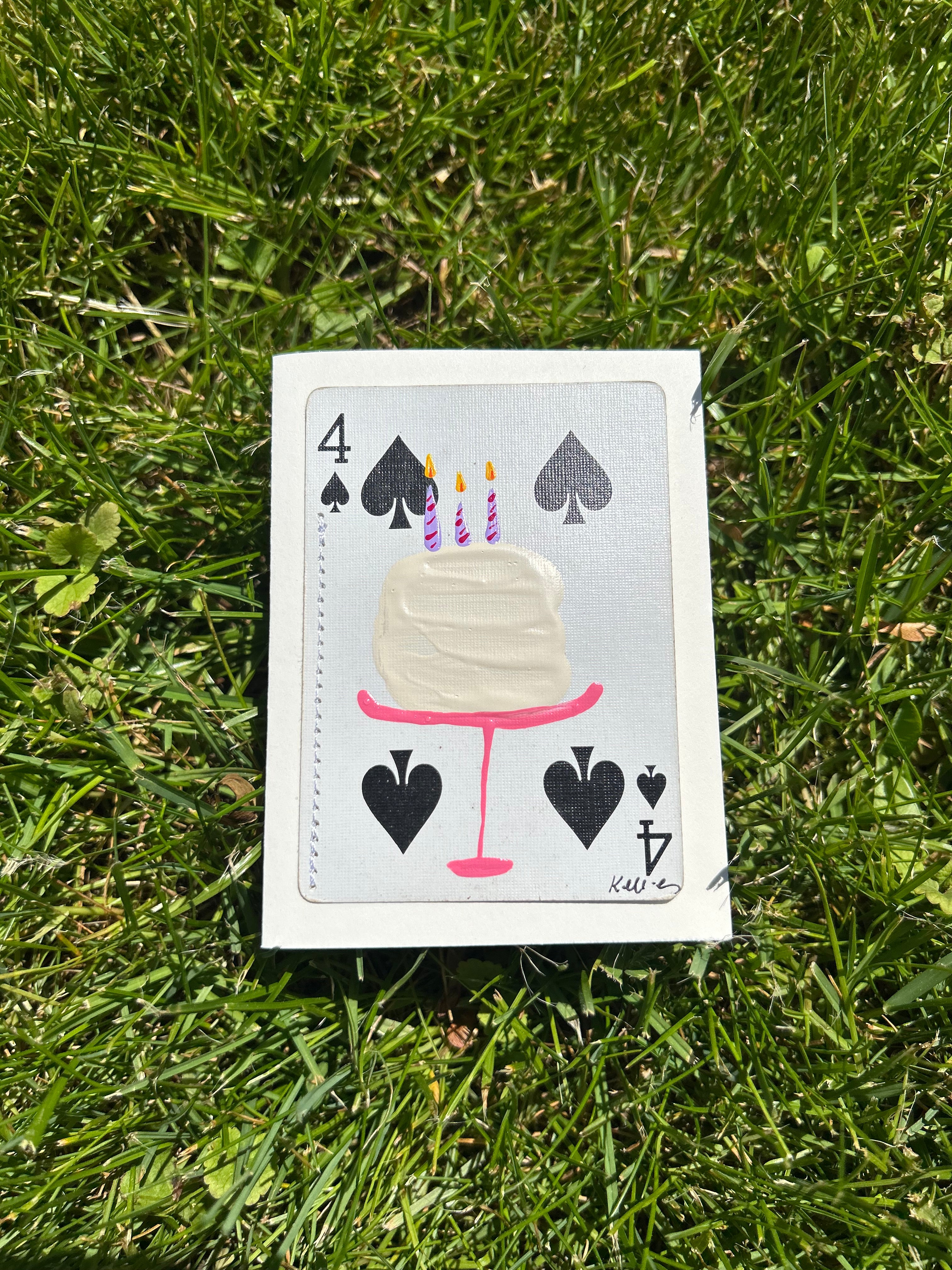 Birthday cake note card