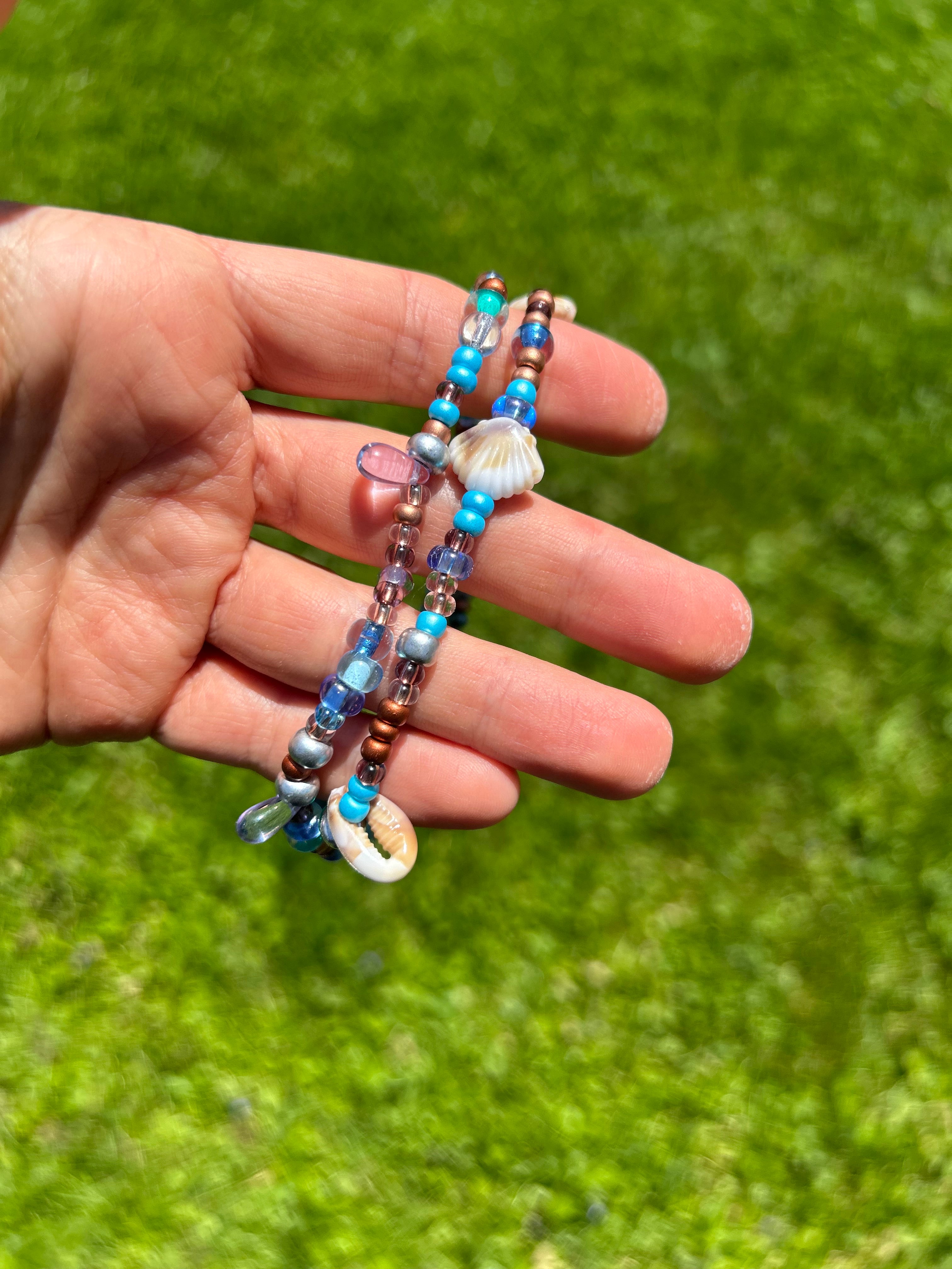 Beachy blue anklet