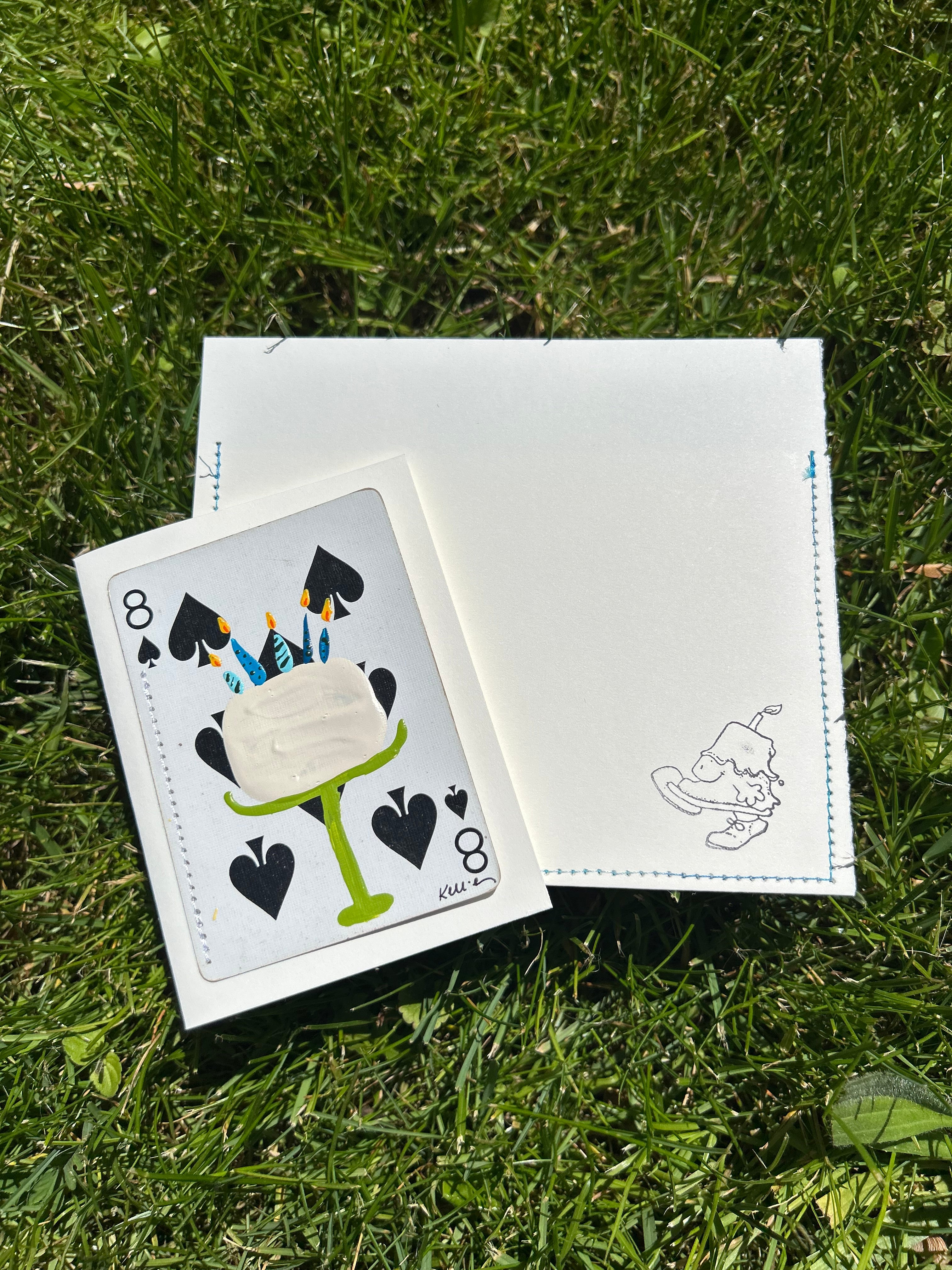 Birthday cake note card