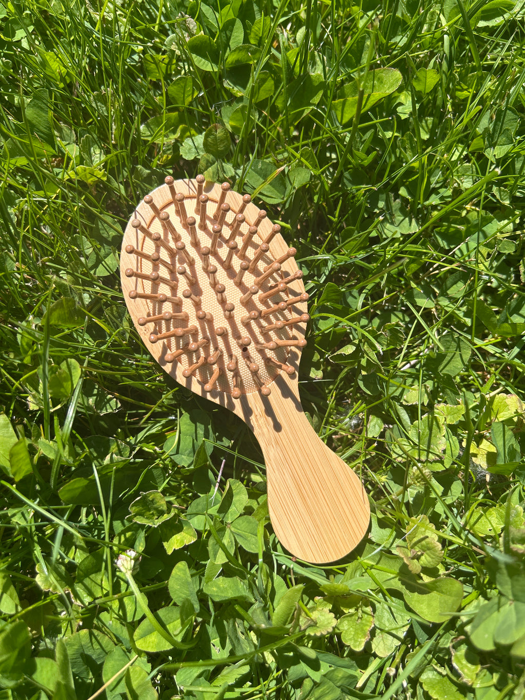 Full moon mini hand painted hairbrush