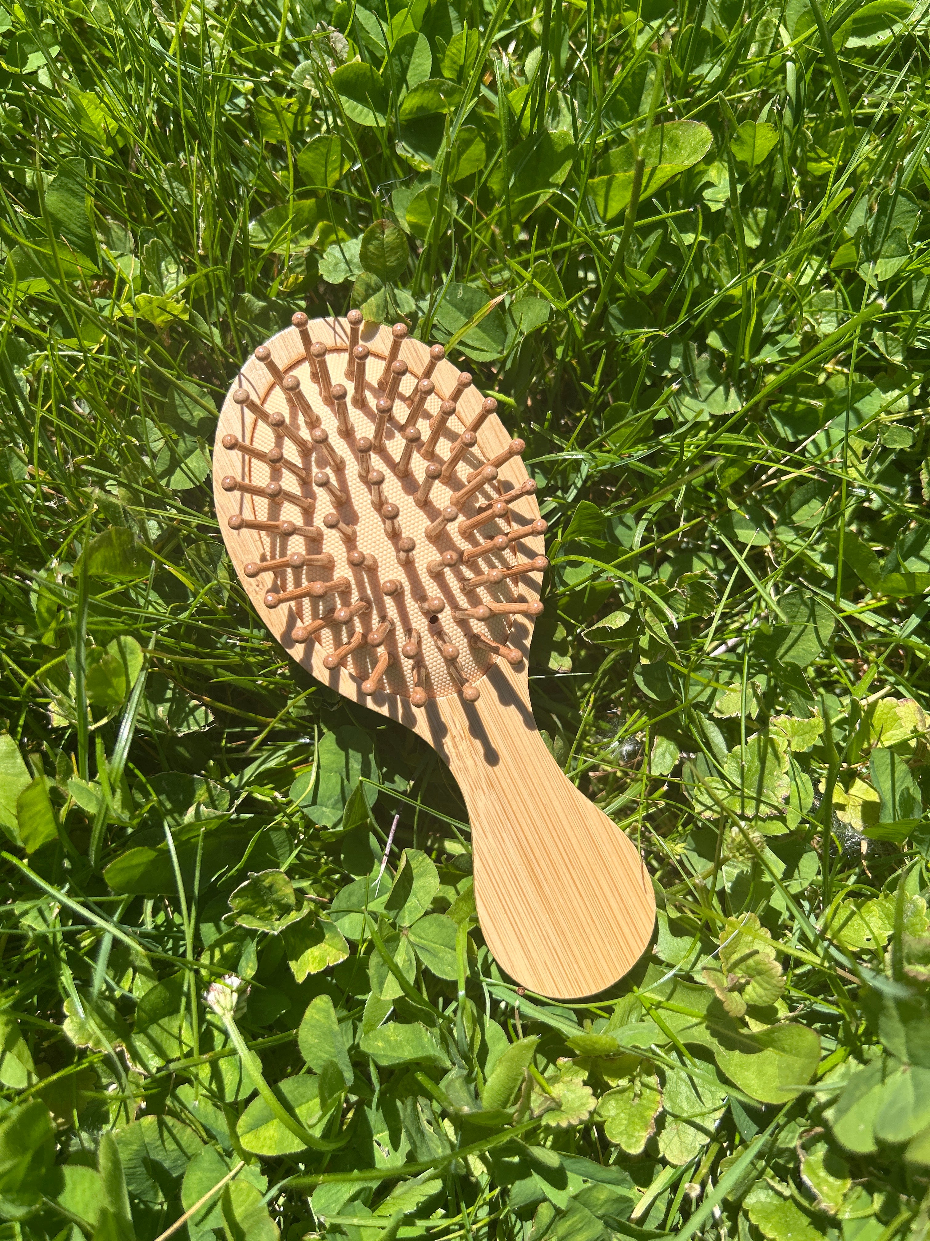 Full moon mini hand painted hairbrush