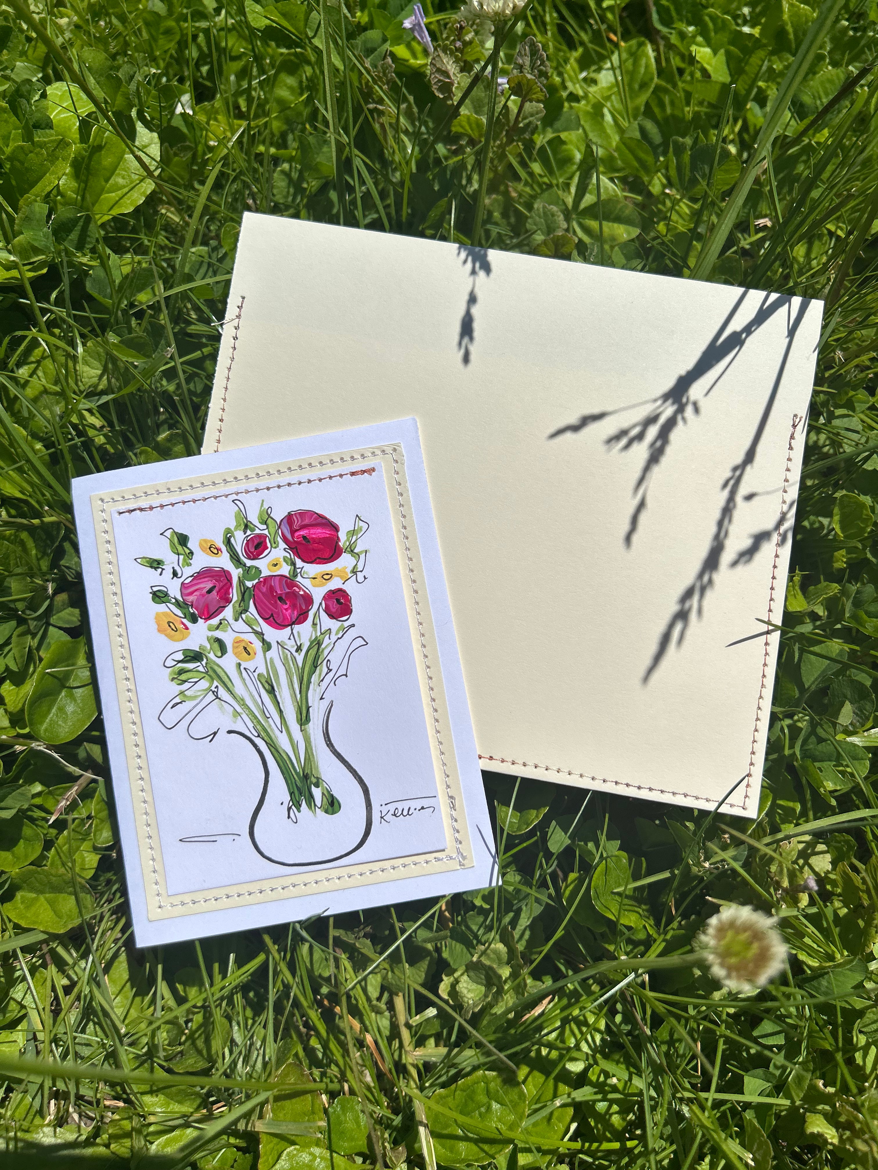 Pink hues note card