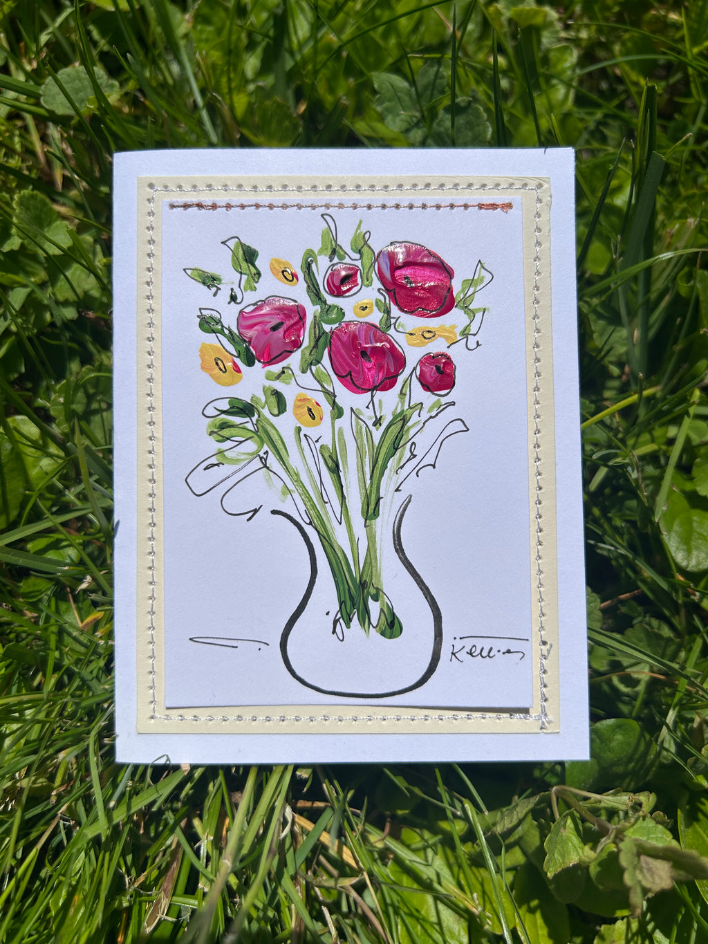 Pink hues note card