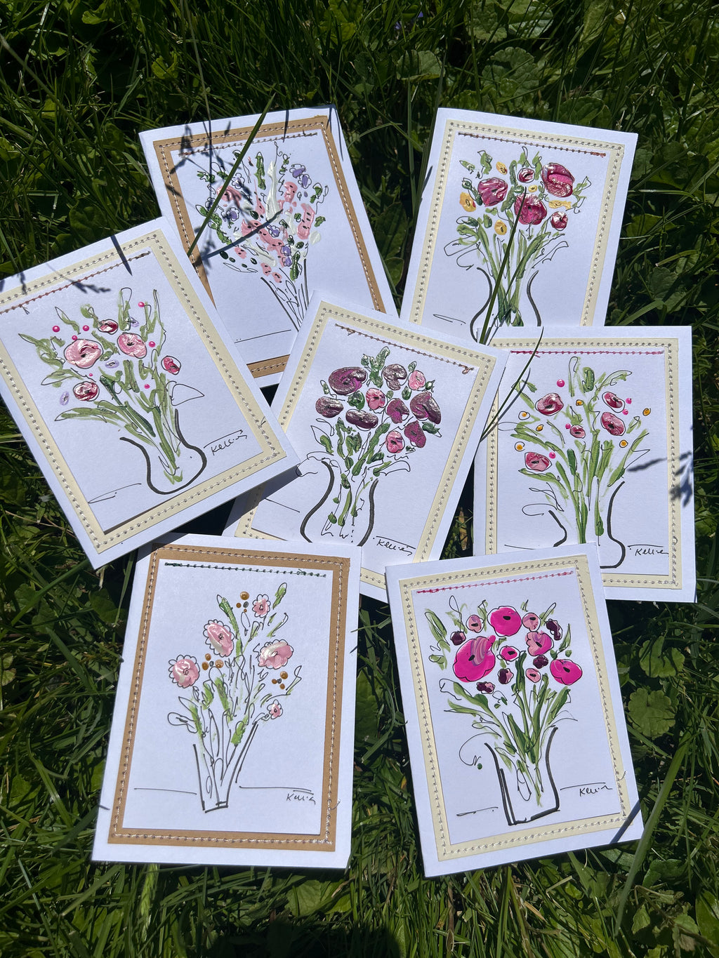 Pink hues note card