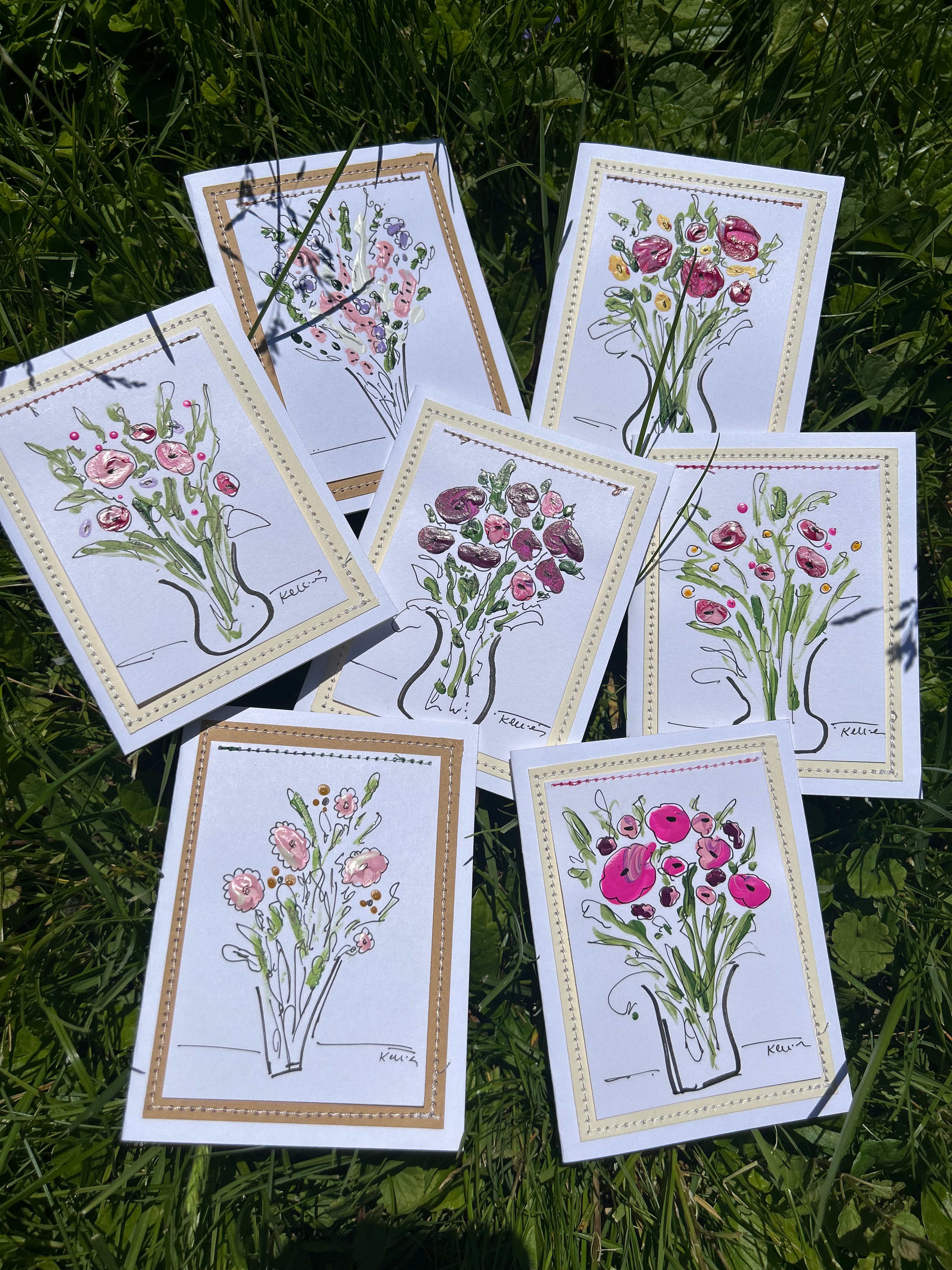 Pink hues note card