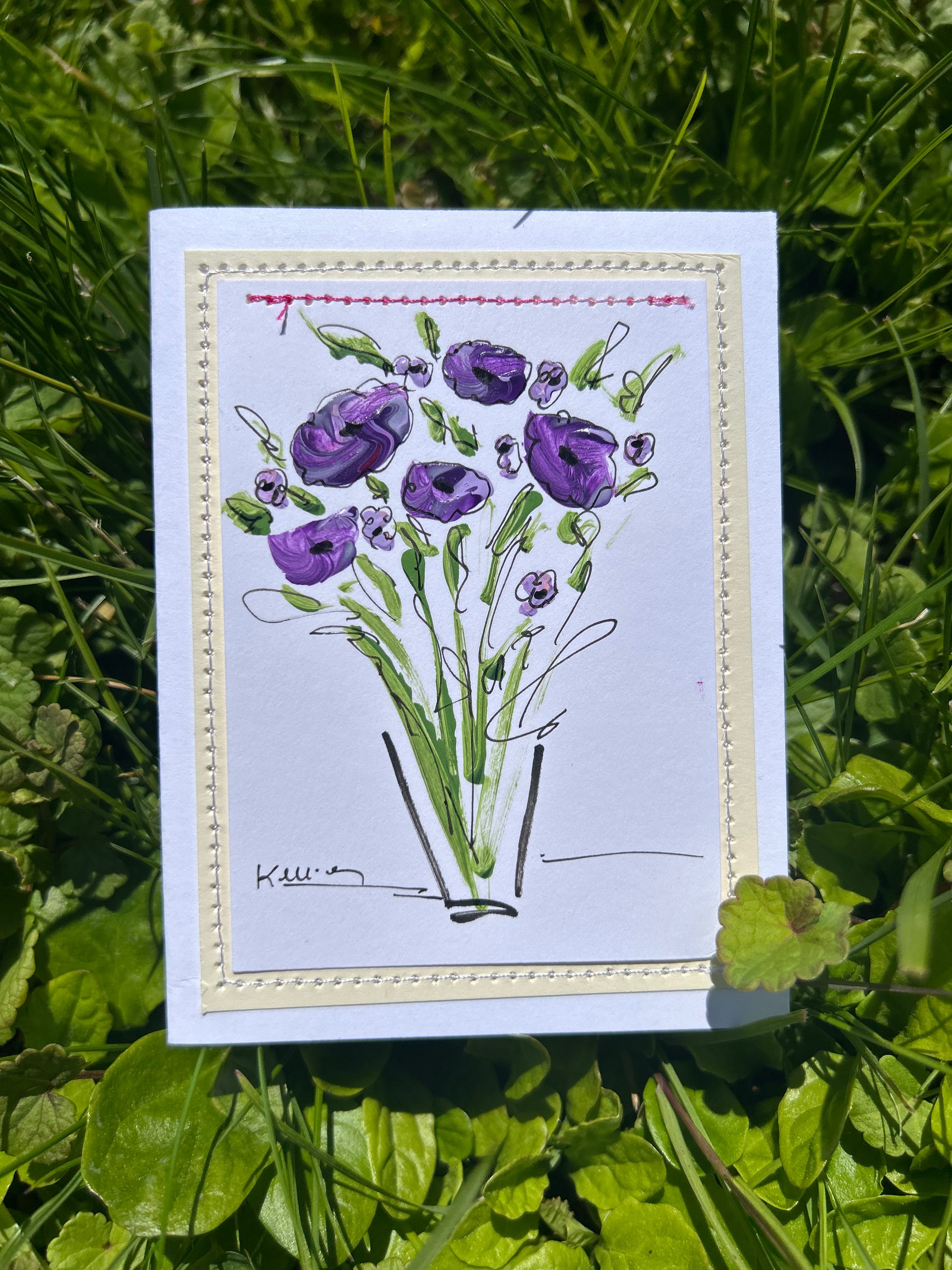 Violet hues note card