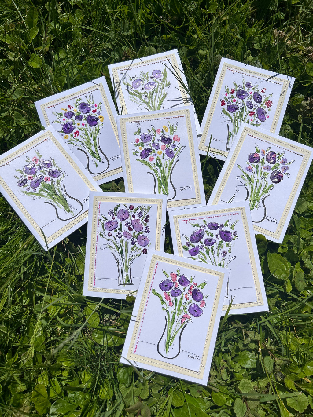 Violet hues note card