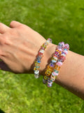 Summer glass bead bracelet